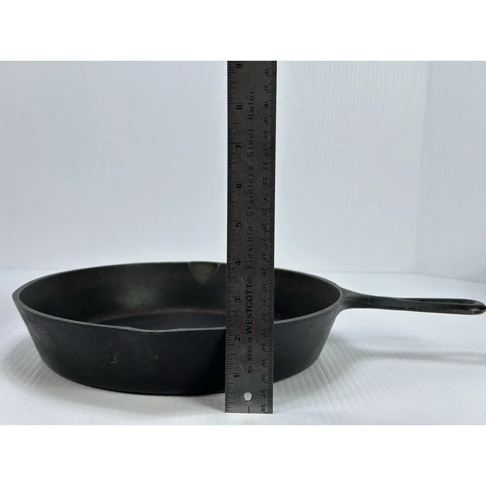 Vintage 3 Notch Number‎ 8 Cast Iron Skillet Pan 10